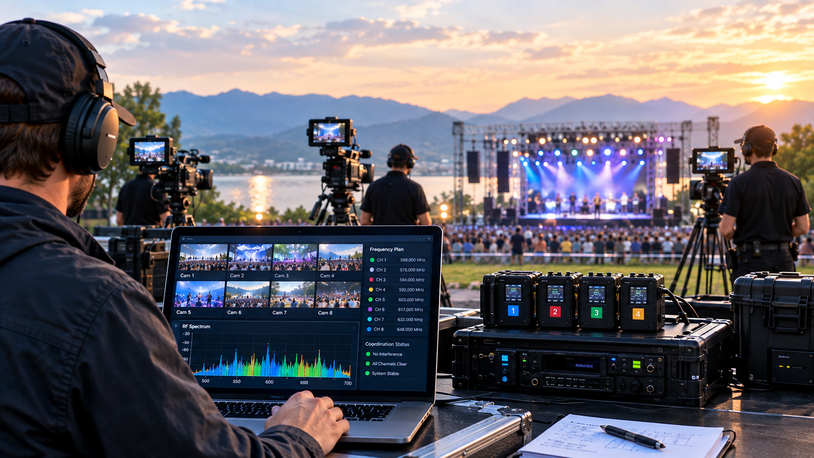 How to Plan RF Coordination for a Multi-Camera Wireless Shoot